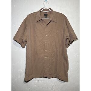 Bruno sueded button down shirt mens medium casual classic preppy outdoor‎ career